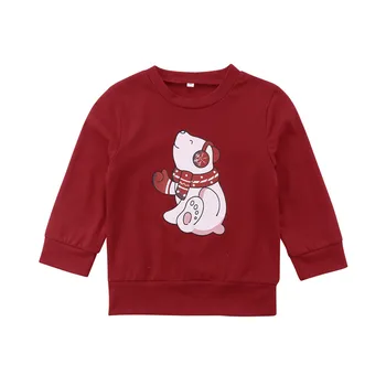 Kalėdų Šeimos Atitikimo Komplektus T marškinėliai, Palaidinukė Suaugusiųjų Vaikas Lokys Mielas animacinių filmų Hoodies Puloveris Kalėdos ilgomis Rankovėmis Viršūnes drabužiai