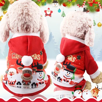 Kalėdų Šunų Drabužius Juokingas Šunų Kailis Žiemą Šilta Kalėdų Senelio Kostiumas Kalėdų Skrybėlę, Šuo Hoodies Čihuahua Jorkšyro Terjerai Pet Drabužiai