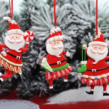 Kalėdų Šventė Dekoro Santa Claus Sniego Mažų Ramentas Saldainiai Baras Papuošalai ChristmasTree Išdėstymas Žavesio Apyrankę party2021