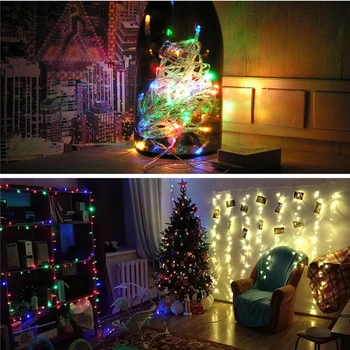 Kalėdų Žiburiai 5M 10M, 20M 30M 50M 100M Led String Fairy Light 8 Režimai Kalėdų Žiburiai Vestuves Atostogų Žiburiai