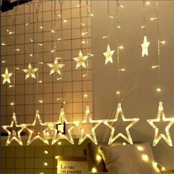 Kalėdų žiburiai patalpų ES 220V Moon Star LED Lempos String Apdailos partijų Vestuvių Atostogų žiburiai