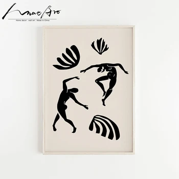 Kambarį apdaila Matisse Meno plakatų, piešinių ir spaudinių Šiuolaikinės Abstrakti Tapyba Minimalistinis Namų Puošybai 3 dalių Rinkinys
