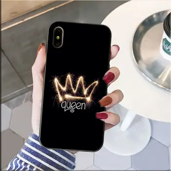 Karalienė princess crown Telefonų Priedai Atveju iphone 11 12 Pro XS MAX XS XR 8 7 6 Plius 5 5S SE 12mini