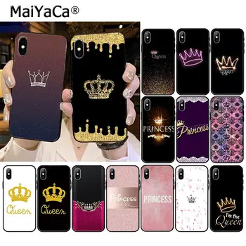 Karalienė princess crown Telefonų Priedai Atveju iphone 11 12 Pro XS MAX XS XR 8 7 6 Plius 5 5S SE 12mini