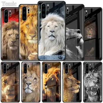 Karalius tigras, liūtas Grūdintas Stiklas Atveju, Huawei 30 P40 Pro Plus P20 Lite P Smart 2019 Nova 5i 5T 5z 7i Minkštas Kraštas Telefono Dangtelį