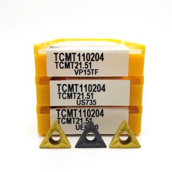 Karbidas įterpti TCMT110204 VP15TF UE6020 metalo tekinimo įrankis išorės tekinimo įrankis TCMT 110204 volframo karbido tekinimo įrankiai