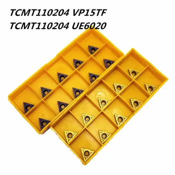 Karbidas įterpti TCMT110204 VP15TF UE6020 metalo tekinimo įrankis išorės tekinimo įrankis TCMT 110204 volframo karbido tekinimo įrankiai