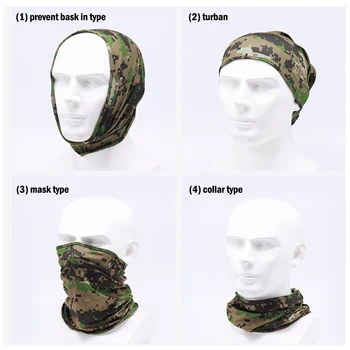 Karinis Taktinis Bandana Vasaros Veido Šalikai Vamzdinės Galvos Kaukė Scraf Camo Anti-UV Vėjo Minkštas Neck Gaiter Padengti Vyrai Moterys