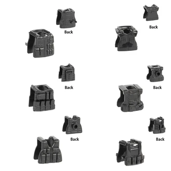 Karinės Karys Ginklų Priedai Blokai WW2 vokiečių Duomenys Dalys Vest Kūrimo Bloką SWAT Policijos Įstaiga Nešioti Plytų Žaislas