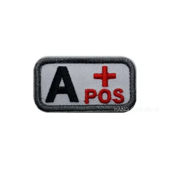 Karinės Pleistrai Kraujo Teigiamas Išsiuvinėti Taktinis Pleistras A+ O+ B+ AB+ Teigiamas maišelį emblemos audinio lipdukas Medžioklės reikmenys