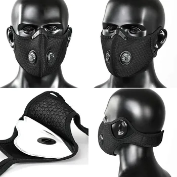 Karšto burną kauke facemask Dulkių Su 4 Filtrais Pusę Veido Daugkartinio naudojimo Aktyvintos Anglies apsauga nuo dulkių Respiratorius mascarillas маска masque