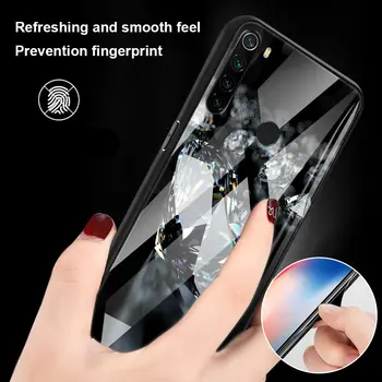Karšto Diamond Stiklo Atveju Xiaomi Redmi Pastaba 8T 9S 7 8 9 9A 9C Mi 9T CC9E 10 Lite 5G X2 F2 Pro Telefonas Carcasa Maišeliu