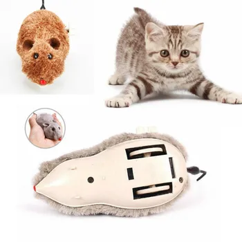 Karšto Kūrybos Juokinga Clockwork Spyruokline Pliušinis Pelės Žaislas, Katė, Šuo, Žaisti Žaislas Mechaninis Judėjimas Žiurkės Naminių Reikmenys