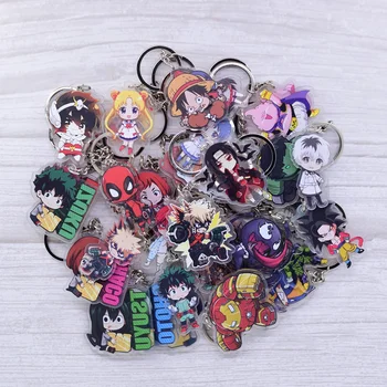 Karšto Pardavimo Anime Key Chain Chibi Paketų Prižiūrėtojų Raktinę 1 Vnt Aukštos Kokybės Animacinių Filmų Keychain Aksesuarai, Pakabukai Akrilo Pakabukas Dalis