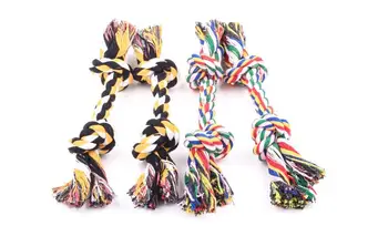 Karšto parduoti medvilnės virvė pintas šuo, virvė, žaislai, patvarus kramtyti žaislus augintiniai kaulų formos dvigubas dantų didelių šunų žaislai, S, M, L