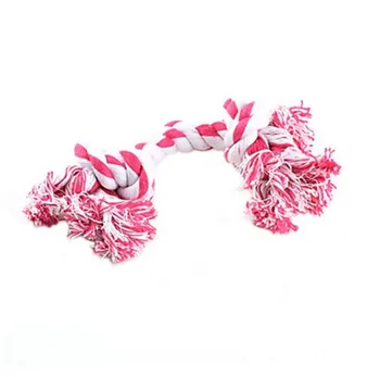 Karšto parduoti medvilnės virvė pintas šuo, virvė, žaislai, patvarus kramtyti žaislus augintiniai kaulų formos dvigubas dantų didelių šunų žaislai, S, M, L