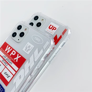 Karšto Prabanga gatvės tendencija juostele etiketė balta Įspėjimas dėmesio telefono dėklas skirtas iphone 7 8 plius 11 Pro SE X XS MAX aišku, tpu dangtis
