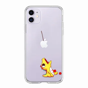 Katė Dinozaurų Šuo Atveju iPhone 11 12 Pro Max Mini Cover For iPhone 7 8 6 6S Plus X XR XS MAX 5S SE 2020 Minkšto Silikono TPU Atgal