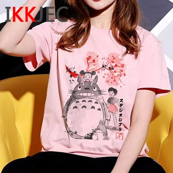 Kawaii Totoro Graphic Marškinėliai Moterims 
