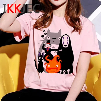 Kawaii Totoro Graphic Marškinėliai Moterims 