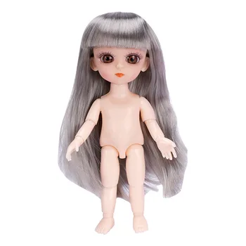 Keičiamų Lėlės 16 Centimetrų 3D Akių BJD Princesė Lėlės Multi-Bendras Keitimas Makiažas Naked Nude Baby