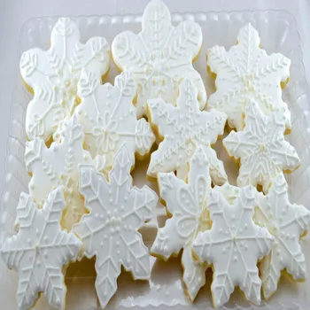 KENIAO Žiemos Snaigės Cookie Cutter - 5 Įvairaus Dydžio ir Shap - Sausainių kepimo / Minkštas / Konditerijos Cutter - Nerūdijantis Plienas