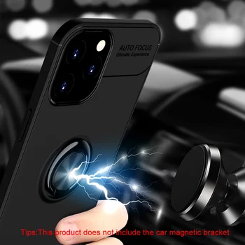 KEYSION atsparus smūgiams Atveju iPhone 12 Pro Max Minkšto Silikono Metalo Žiedas, Stovas Telefono galinį dangtelį iPhone 12 mini iP12 2020 Naujas