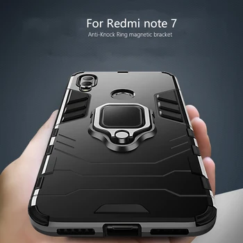 KEYSION Žiedas Turėtojas Telefoną Atveju Xiaomi Redmi 7 Pastaba Pro 6 5 prabanga antidetonaciniai Bamperis Magnetinio galinio dangtelio Xiaomi Mi SE 9