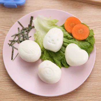 Kiaušinių pelėsių Mielas Animacinių filmų Kūdikio Ryžių Kamuolys Pelėsių 3D Kiaušinių Žiedas Bento Priedai Triušis Turėti Žuvies, Kiaušinių Dekoravimo Priemonė, Virtuvės Dalykėlių