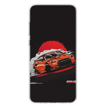 Kietas Japonija JDM Automobilių Sporto Komiksų Telefoną Atveju Xiaomi Redmi 6 7 8 9 PASTABA 4 5 6 7 8 9 A U S T Pro S2 K20 30 Padengti minkšto Silikono