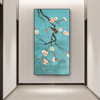 Kinijos Ginkgo Gėlės Paukščių Paveikslai Tapyba Gražus Augalas Didelis Plakatas N Print Abstraktusis Menas, Sienos Nuotrauka už Kambarį Virtuvė