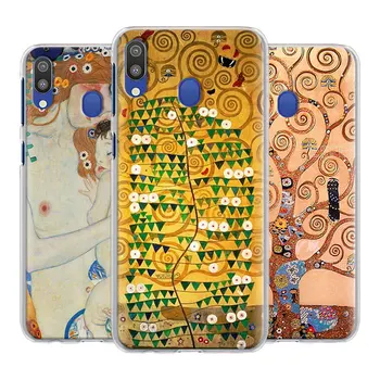 Kiss Gustav Klimt Telefono dėklas Samsung Galaxy M10 M20 M30 M40 M11 M21 M31 M51 A7 A9 2018 A50 A70 A51 A71 Hard Cover