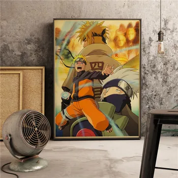 Klasikinis Anime NARUTO Uzumaki Naruto Retro Meno Namų Dekoro Kambaryje Gyvena Baras, Kavinė Sienų Dekoras Nuotraukos Kokybės Drobė, Tapyba, Plakatas