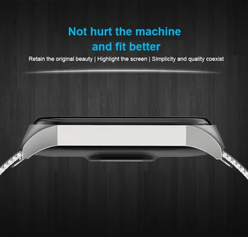 Klasikinis Dirželis Xiaomi Mi Band Apyrankę MiBand 5 Dirželis Metalo Apyrankė Nerūdijančio Plieno Wriststrap Apyrankė Juosta 10 Spalvų