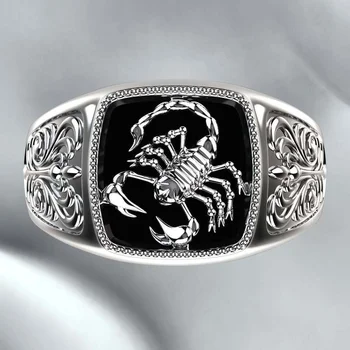 Klasikinis Mados Kūrybos Skorpionas Iškilumo Vyrų Žiedas Nuodingų Skorpionų Šalies Prom Žiedas