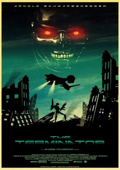 Klasikinis mokslinės fantastikos filmai Terminatorius Retro Plakato Derliaus plakatas Sienų Dekoras individualiems poreikiams pritaikytas Kambarys Apdailos Kraftpopieris