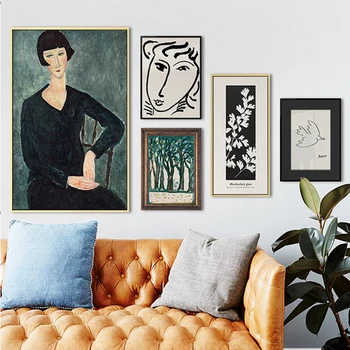Klasikinis Picasso Amedeo Modigliani Meno Kolekcija, Nupiešti Plakatą, Drobė Spausdinti Tapybos Sienos Nuotraukas Kambarį Namų Dekoro
