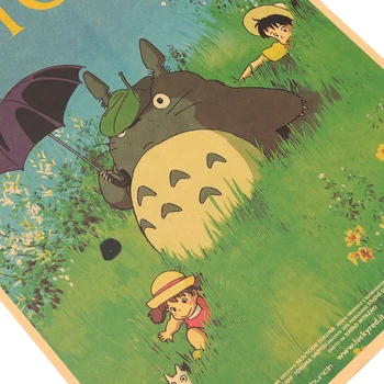 Klasikinių Animacinių, Anime Filmų Siena Lipdukas Mano Kaimynas Totoro Kraftpopieris Plakatas Baras, Kavos Kambario Dekoravimas Paveikslų