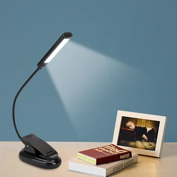 Knyga Šviesos Lempa Balta Spalva Booklight Led Ebook Šviesos Mini Lankstus Clip-on Book Reader Lempa Patogu