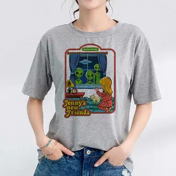 Korėjos Drabužių 90-ųjų Derliaus Marškinėlius Moterims 80s Tumblr Moterų marškinėliai Moterims Juokinga Streetwear Ponios Jennys Naujų Draugų Tee Marškinėliai