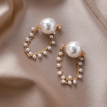 Korėjos Imituojamas Pearl Grandinės Auskarai Moterims 2020 Naujas Mados Juvelyrikos Subtilus Earings Bijoux Didmeninės