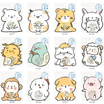 Korėjos Importo Nekoni 12 Kinijos Zodiacs Lipdukai Maišelį Kawaii Gyvūnų Scrapbooking 