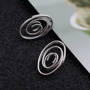Korėjos Papuošalai Geometrinis Spiralės Earings Ovalios Stud Auskarai Moterų Mados Auskarai Didmeninės Vestuvių Auskarai