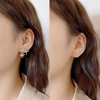 Korėjos versija, naujas asimetrinis star auskarai moteriškas paprasta auskarai Mados Paprastas elegantiškas Moterų Auskarai 2020 Naujas