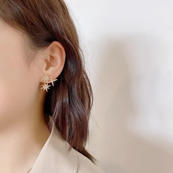 Korėjos versija, naujas asimetrinis star auskarai moteriškas paprasta auskarai Mados Paprastas elegantiškas Moterų Auskarai 2020 Naujas