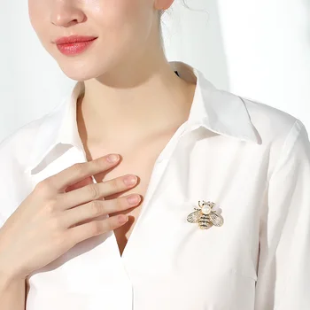 Korėjos versija, naujas mados asmenybės bičių perlų sagė emalio pin sages moterims sagės mielas smeigtukai