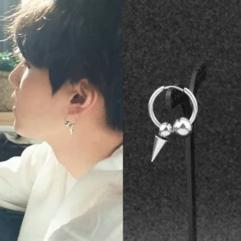Korėjos įžymybės su nerūdijančio plieno prekės auskarai paprastų geometrinių ausies įrašus vyrų ir moterų aksesuarų Prekės Nr. BTS-5