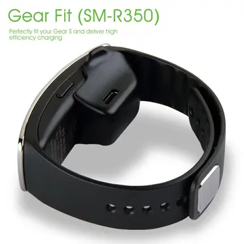 Kroviklis Lopšys Įkrovimo Dokas Desktop Samsung Pavarų Tinka R350 Smart Watch Black (Samsung Galaxy Pavarų R350)