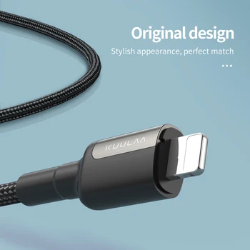 KUULAA USB Kabelį nuo Žaibo 2.4 Greito Įkrovimo Kabelis iPhone 12 11 Pro Max Xs X 8 7 6 Plius Laidas Laidas USB Įkrovimo Kabelis