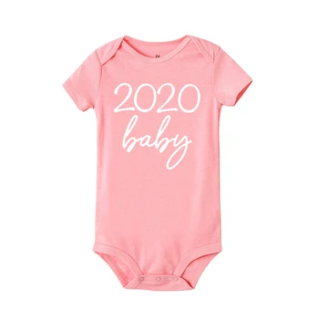 Kūdikis Ateina 2020 Anouncement Kūdikiams Naujagimio Lyties Netrukus Viršūnes Jumpsuit Berniukų, Mergaičių 2020 Drabužių Mados